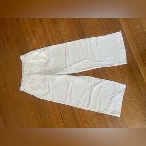 White cotton elastic waist